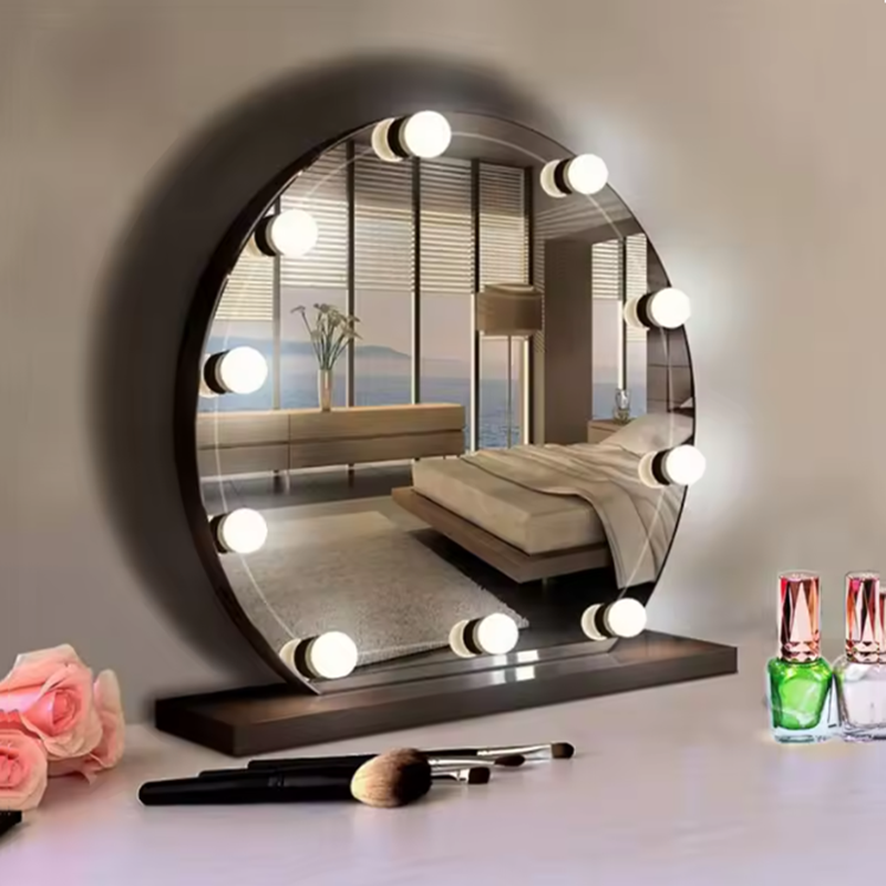 Dressing Table Vanity With Lighted Mirror - مصباح تجميل هوليوود قابل للفصل مع