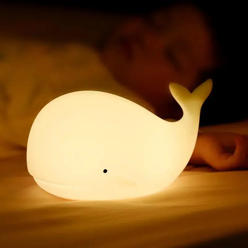 Floating Nightstand With Led Light - مصباح ليلي LED على شكل حوت