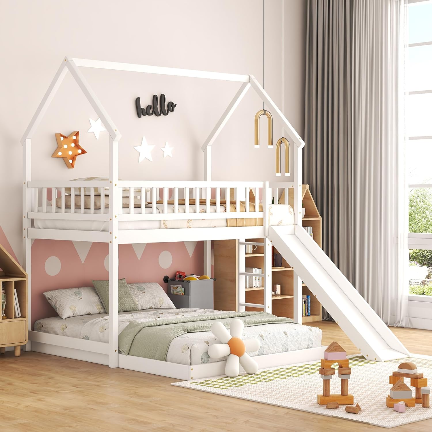 Bunk Bed With Stairs And Slide - سرير بطابقين مع درج وزحليقة |