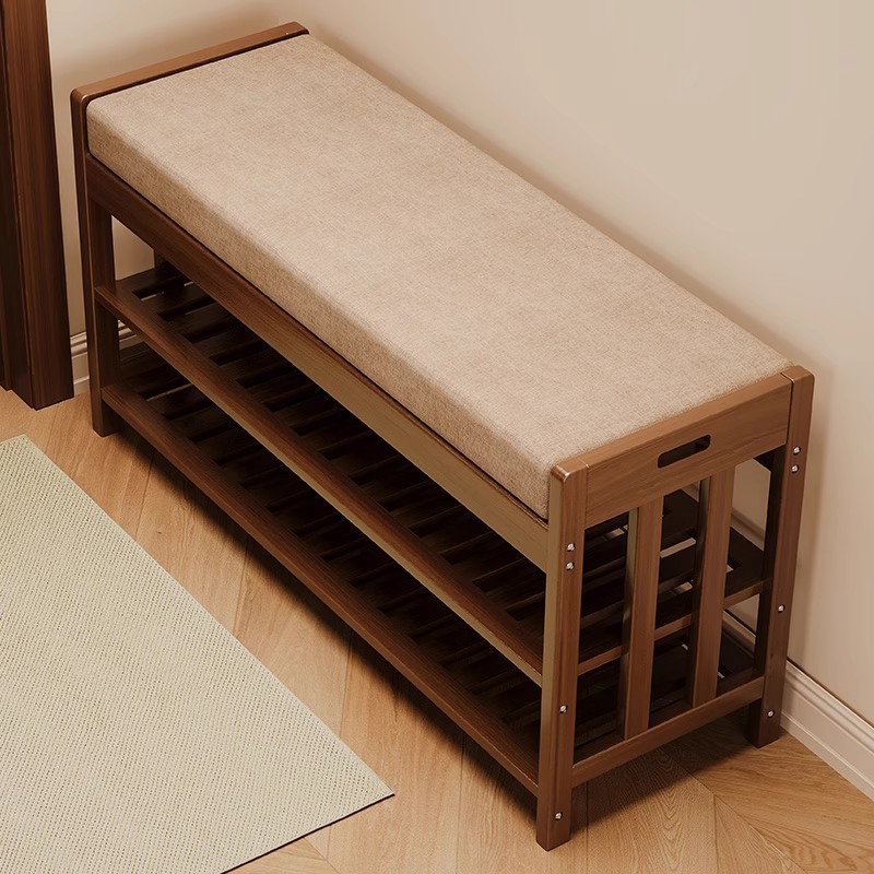 Shoe Rack Cabinet Narrow Entryway - رف أحذية للمدخل مع مقعد مبطن
