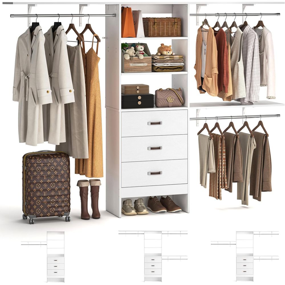 Bedroom Furniture - نظام خزانة ملابس 8T، منظم خزانة