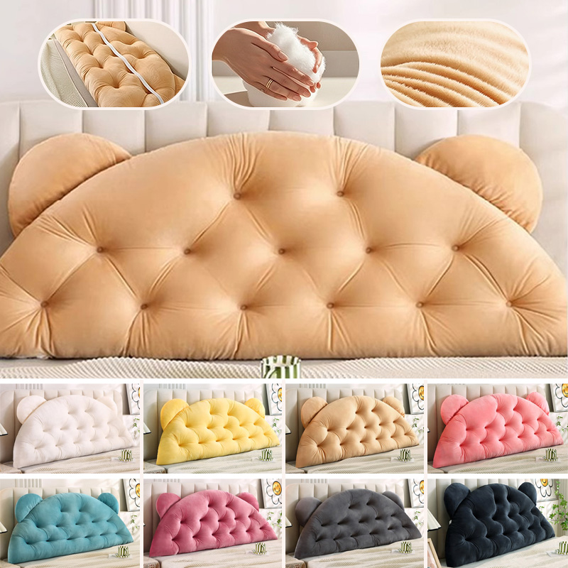 Headboard Cushion Backrest Tatami - وسادة ظهر سرير بتصميم أذن دب،