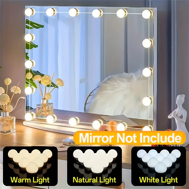Dressing Table Vanity With Lighted Mirror - مجموعة أضواء مرآة الغرور في هوليوود