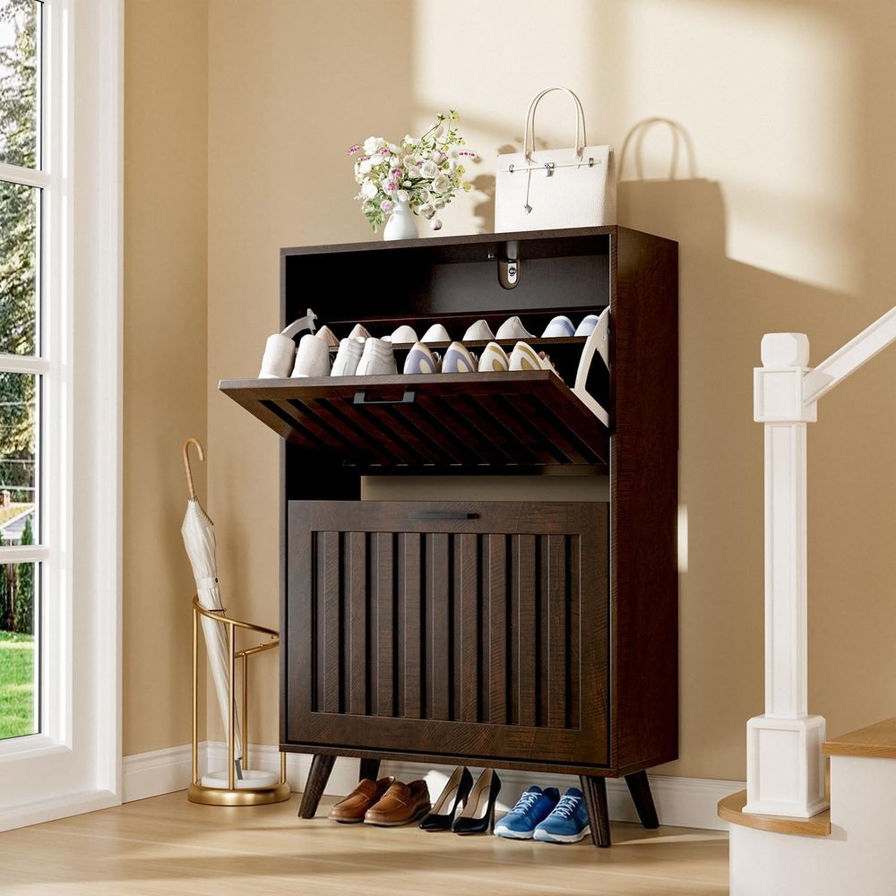 Shoe Rack Cabinet Narrow Entryway - خزانة تخزين الأحذية أو خزانة الأحذية