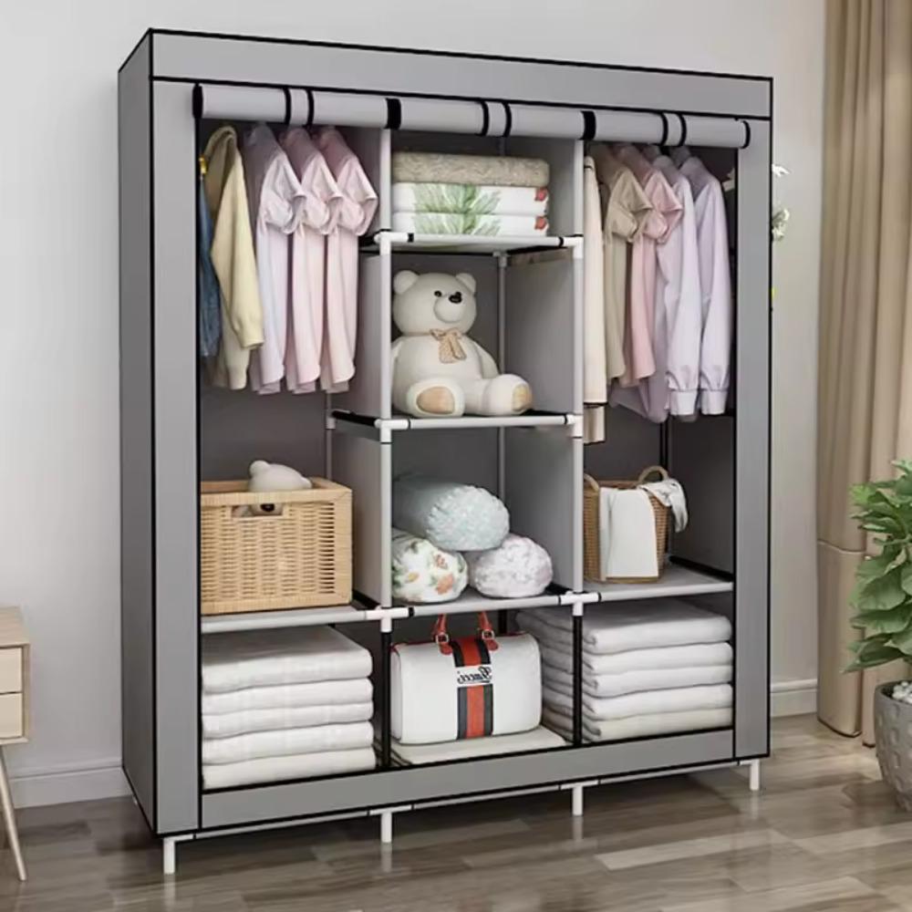 Wardrobe Closet Portable Fabric Cover - خزانة ملابس محمولة بطول 64 بوصة