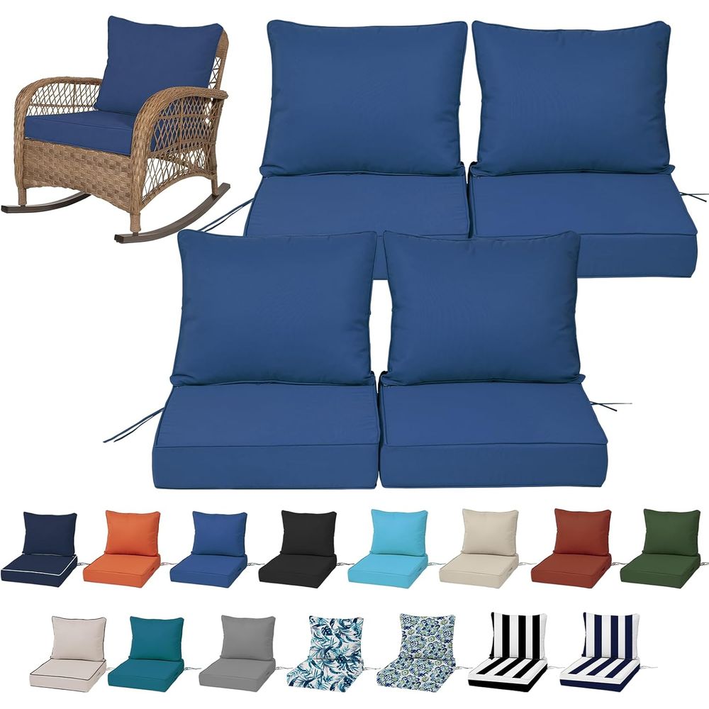 مجموعة من 4 وسائد مقاعد عميقة  - مراجعة Outdoor Furniture وسعره