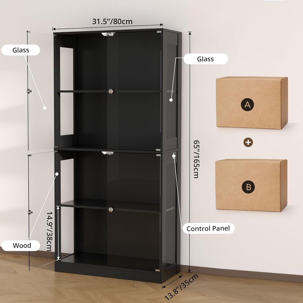 خزانة عرض زجاجية بـ 65 بابًا،  - مراجعة Storage وسعره