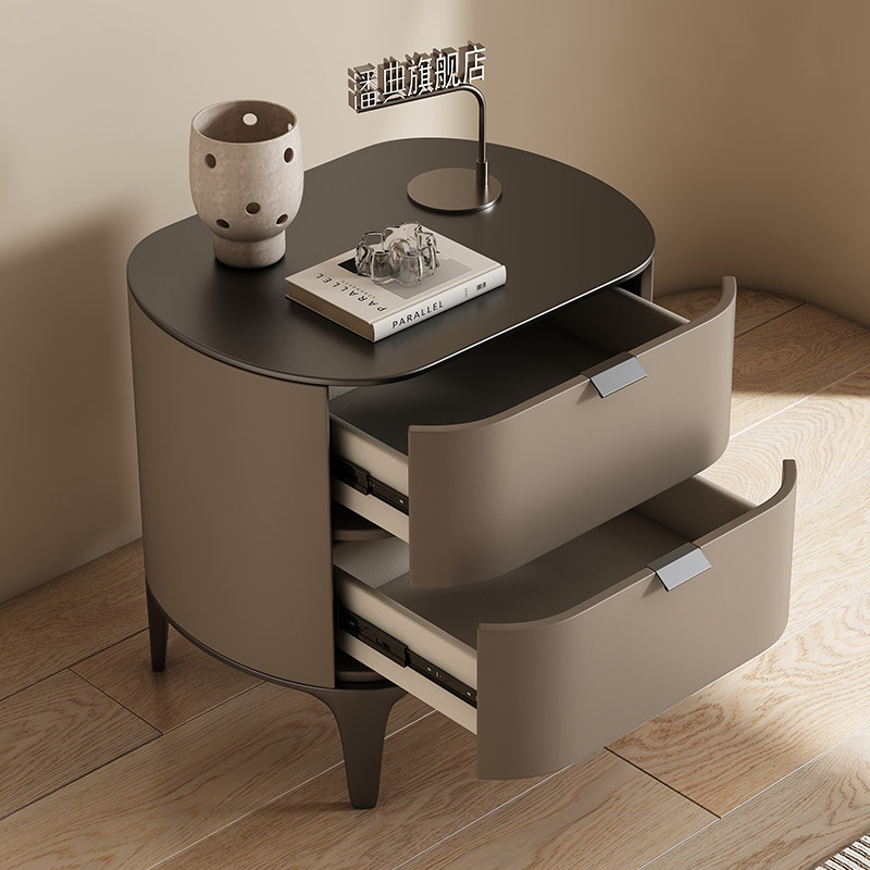 طاولات جانبية فاخرة من الجلد ا - مراجعة Solid Wood Nightstand 2 Drawers وسعره