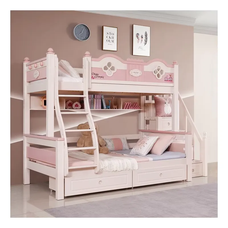 سرير أطفال فاخر حديث بتصميم ال - مراجعة Bunk Bed With Stairs And Slide وسعره