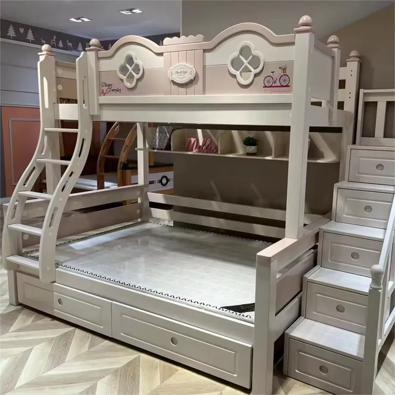 سرير أطفال فاخر حديث بتصميم ال - مراجعة Bunk Bed With Stairs And Slide وسعره