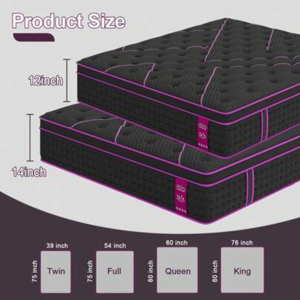 مرتبة بحجم 12 بوصة (توين، فول، - مراجعة Memory Foam Mattress In A Box Queen وسعره