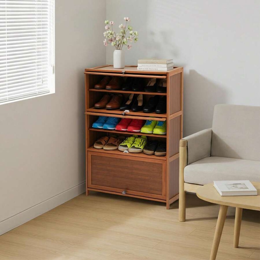 خزانة تخزين أحذية بـ 7 طبقات،  - مراجعة Shoe Rack Cabinet Narrow Entryway وسعره