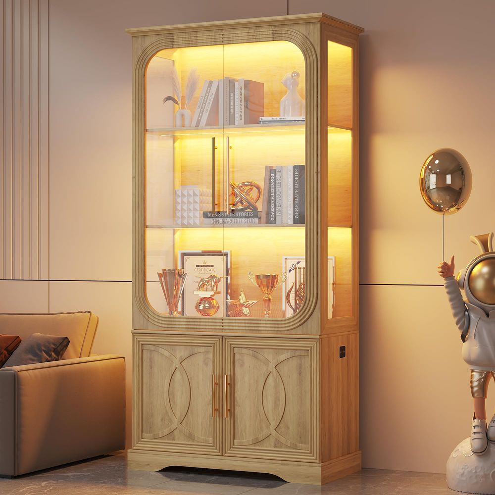 خزانة عرض بأبواب زجاجية ورفوف  - مراجعة Storage وسعره