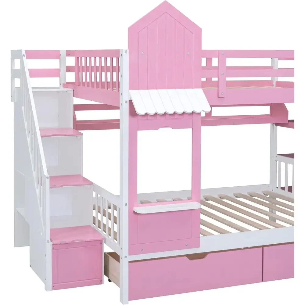 سرير بطابقين للأطفال مع درج وز - مراجعة Bunk Bed With Stairs And Slide وسعره