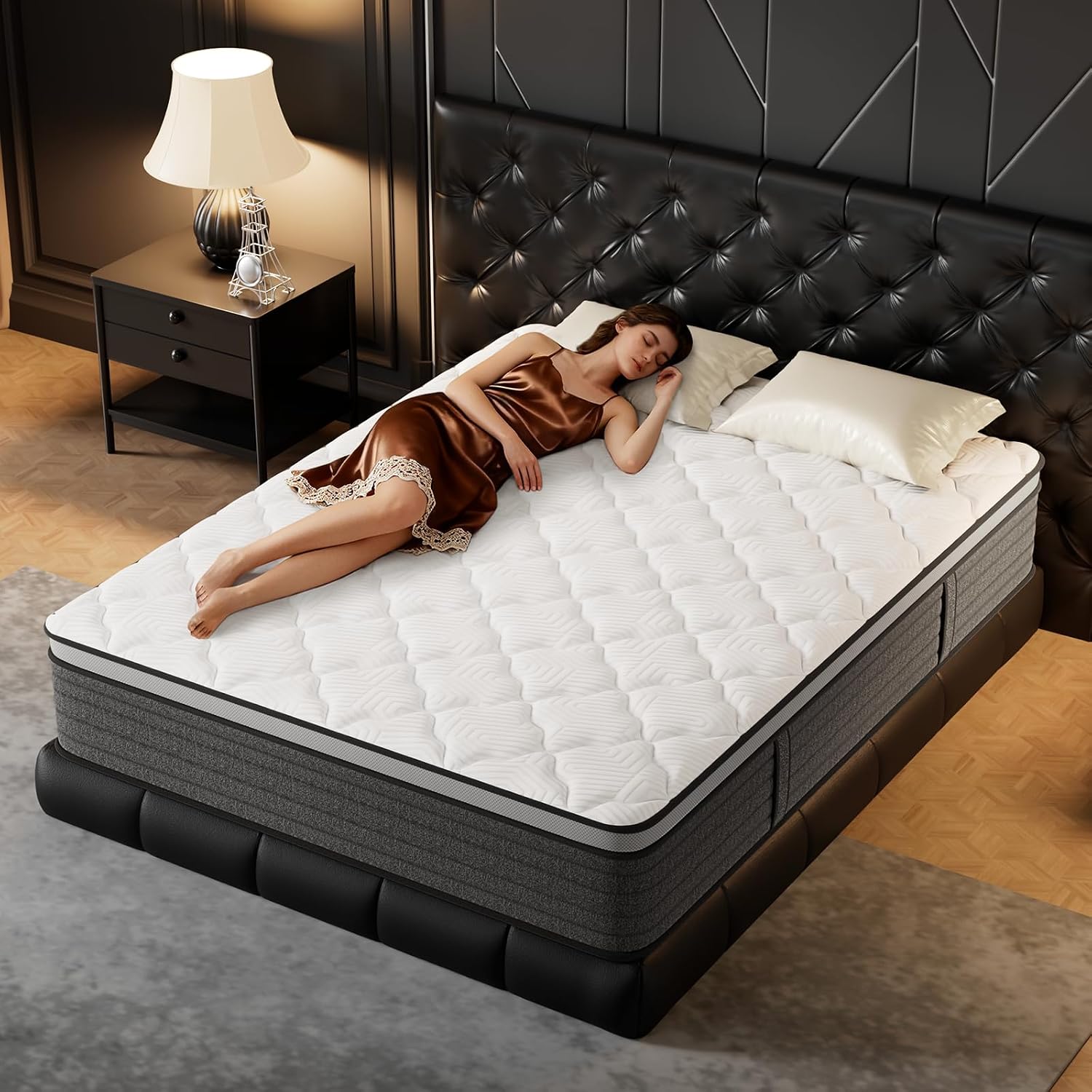 مرتبة كوين هايبرد مقاس كوين 12 - مراجعة Memory Foam Mattress In A Box Queen وسعره