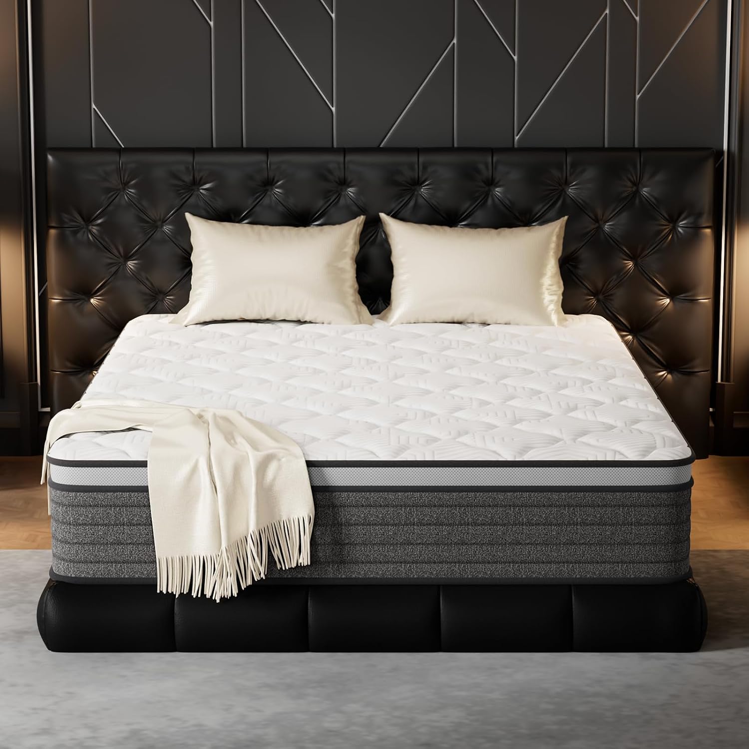 مرتبة كوين هايبرد مقاس كوين 12 - مراجعة Memory Foam Mattress In A Box Queen وسعره