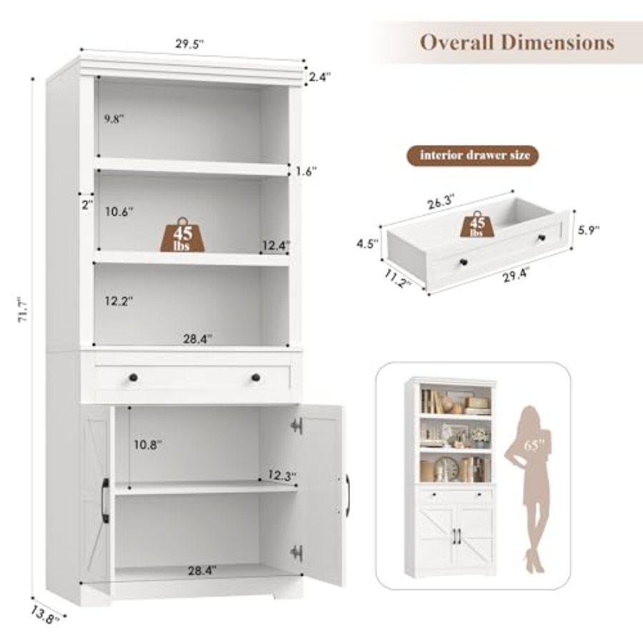 رف كتب 72H مع وحدات تخزين لغرف - مراجعة Storage وسعره