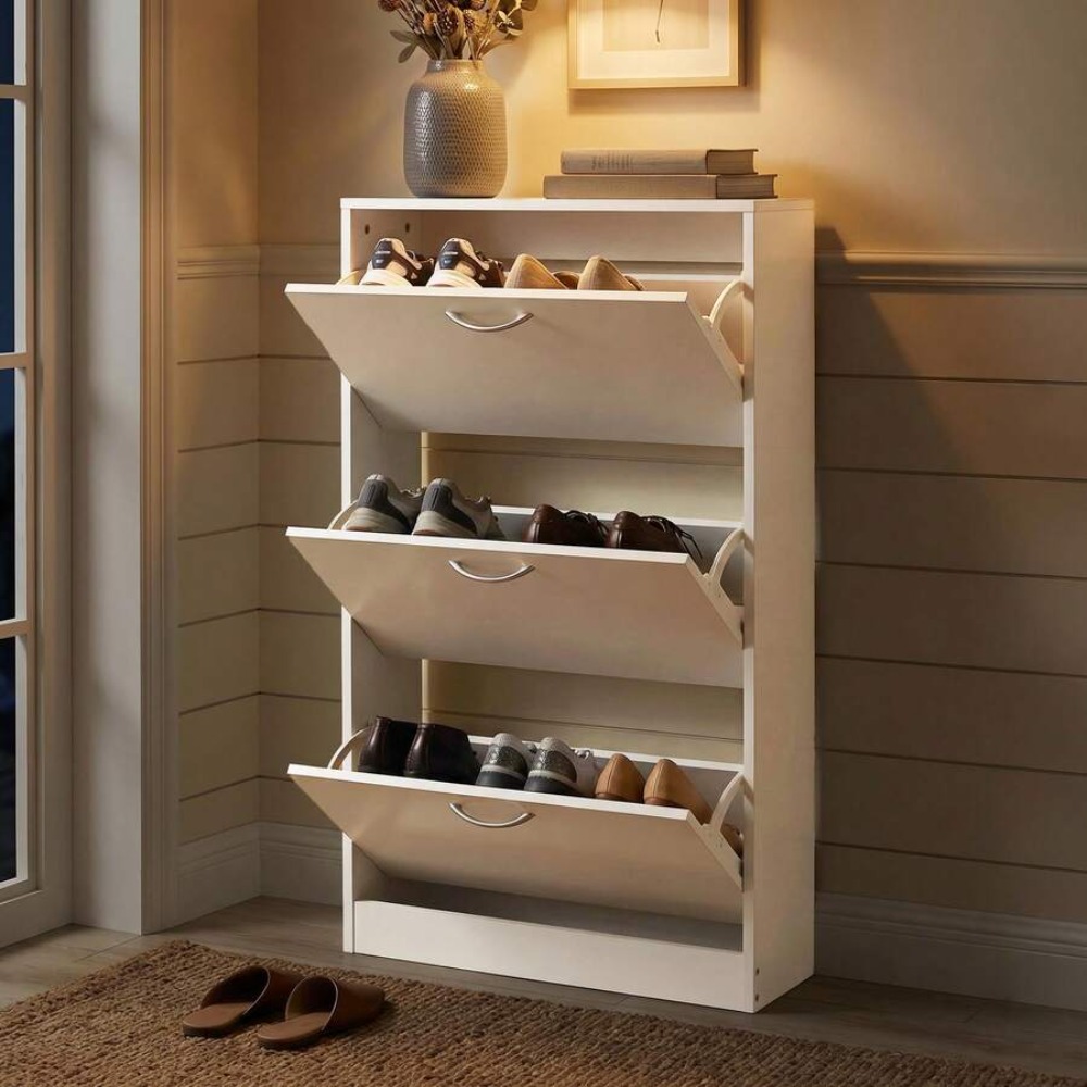 خزانة أحذية للمدخل، وحدة تخزين - مراجعة Shoe Rack Cabinet Narrow Entryway وسعره