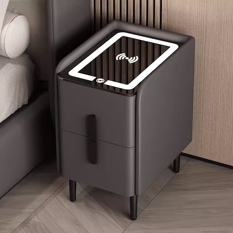 طاولة سرير ذكية بتصميم نورديك  - مراجعة Solid Wood Nightstand 2 Drawers وسعره