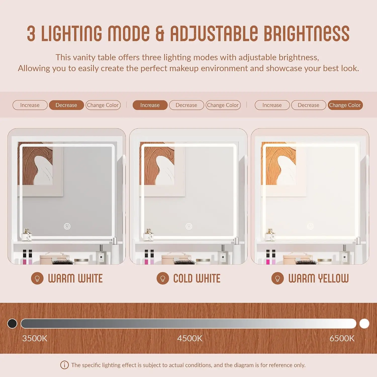 طاولة مكياج من إنترجريت مع إضا - مراجعة Dressing Table Vanity With Lighted Mirror وسعره