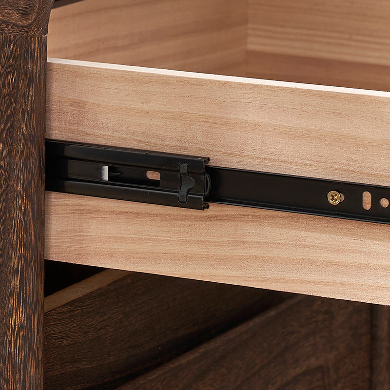 طاولة سرير جانبية خشبية عتيقة  - مراجعة Solid Wood Nightstand 2 Drawers وسعره