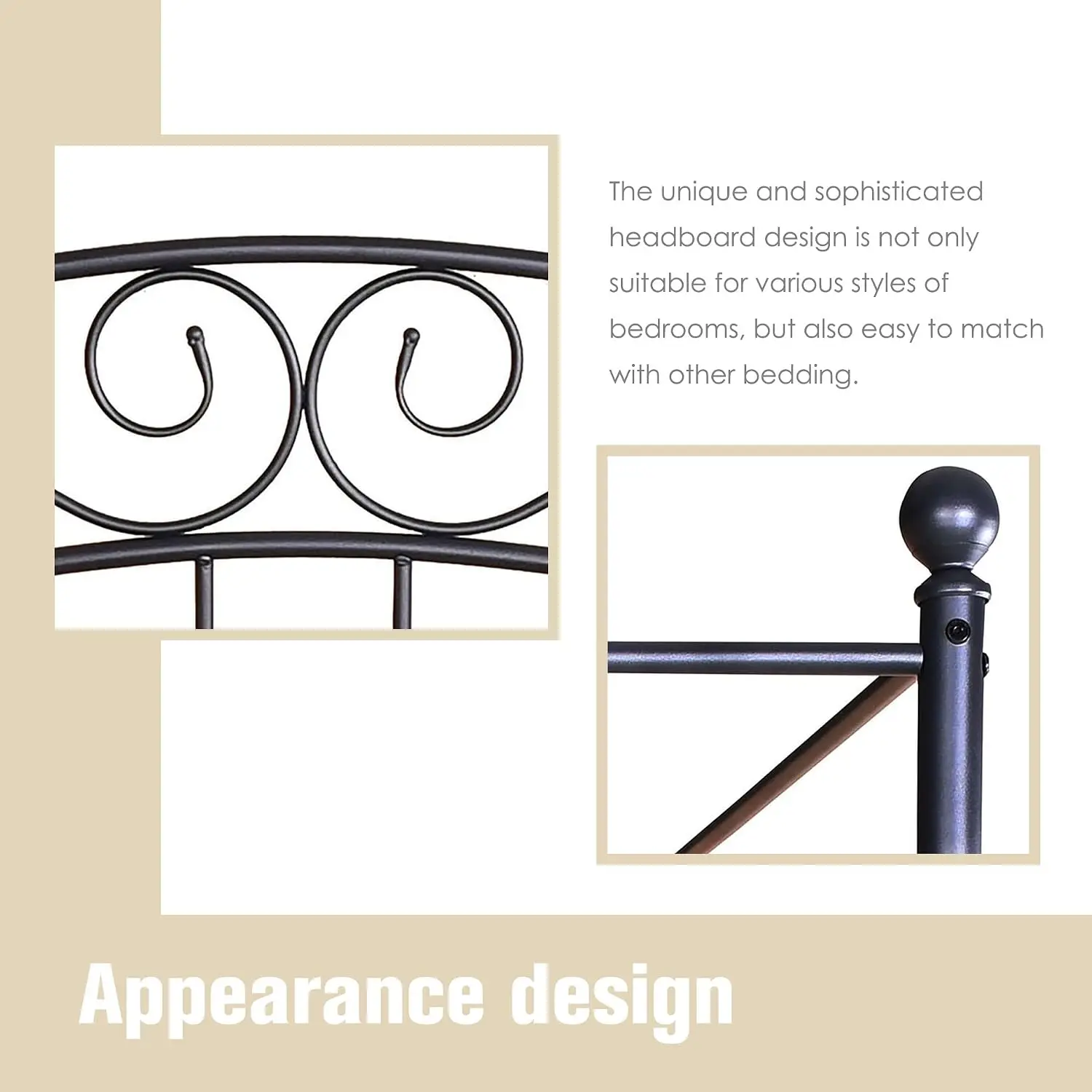 إطار سرير مزود بمظلة بحجم كوين - مراجعة Canopy Bed Frame Metal Queen وسعره