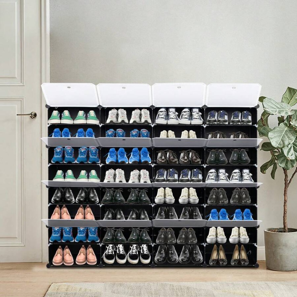رف أحذية محمول من 8 طبقات لتخز - مراجعة Shoe Rack Cabinet Narrow Entryway وسعره