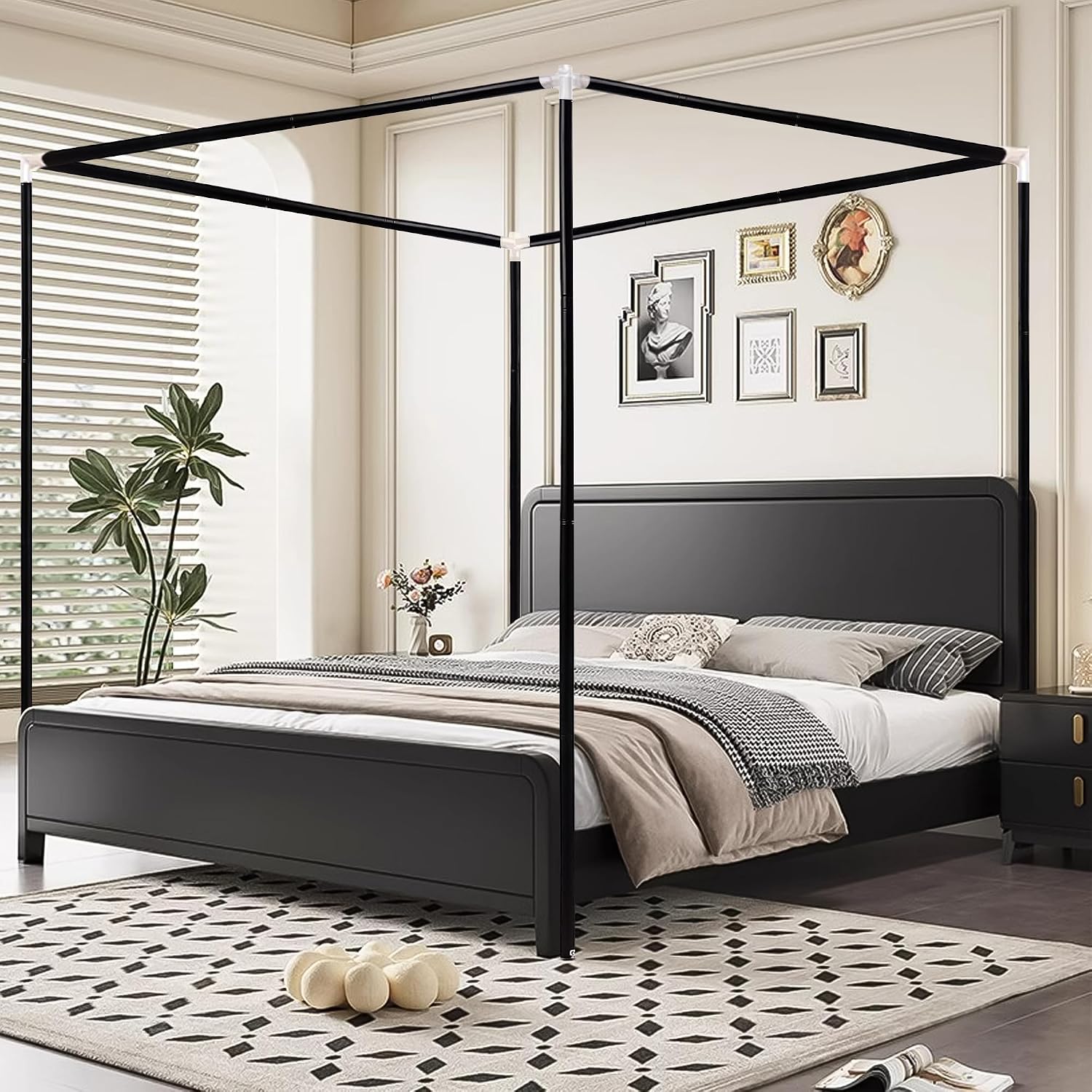 إطار سرير مظلي من الفولاذ المق - مراجعة Canopy Bed Frame Metal Queen وسعره