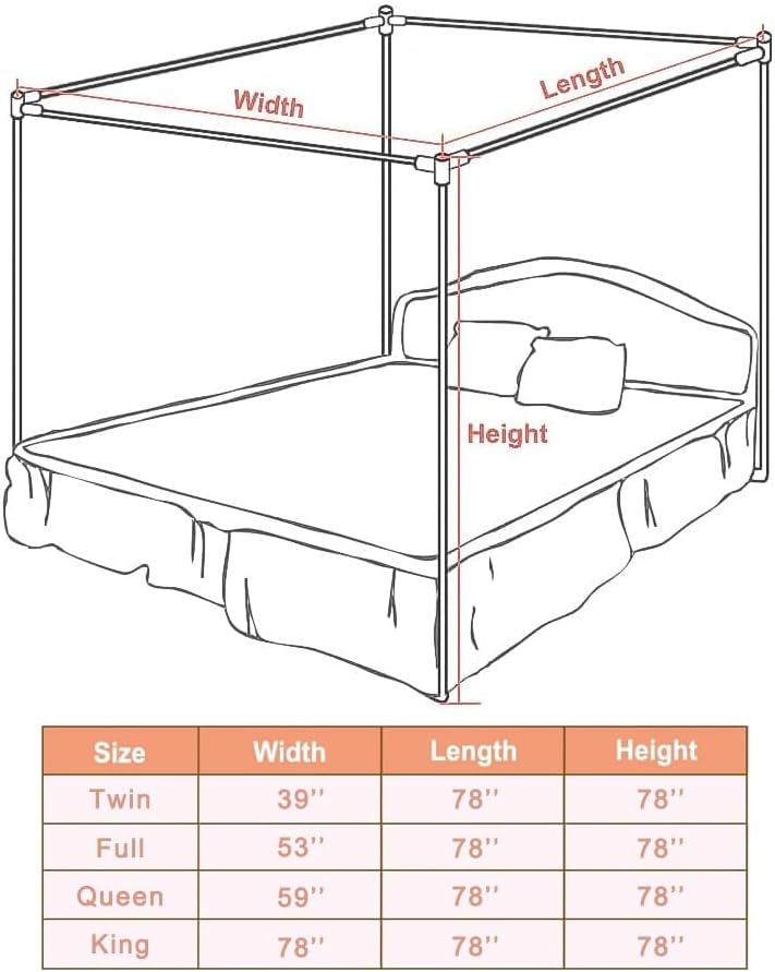 إطار سرير مظلي من الفولاذ المق - مراجعة Canopy Bed Frame Metal Queen وسعره