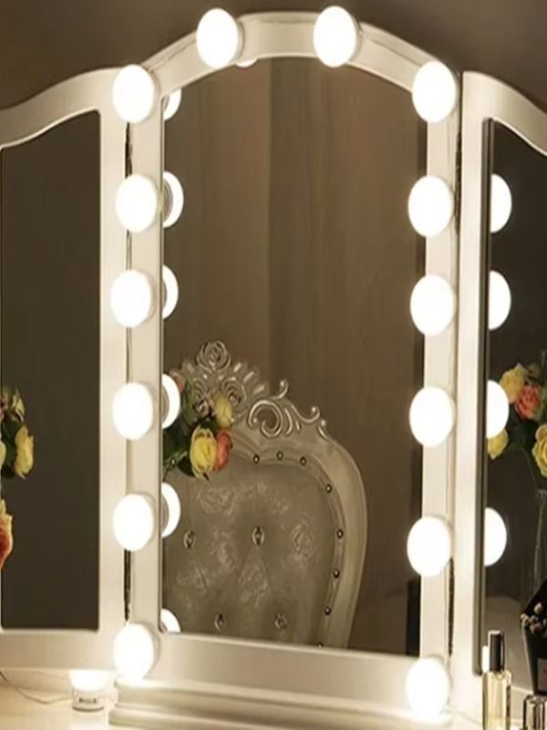 مصابيح جديدة لمرآة المكياج قاب - مراجعة Dressing Table Vanity With Lighted Mirror وسعره