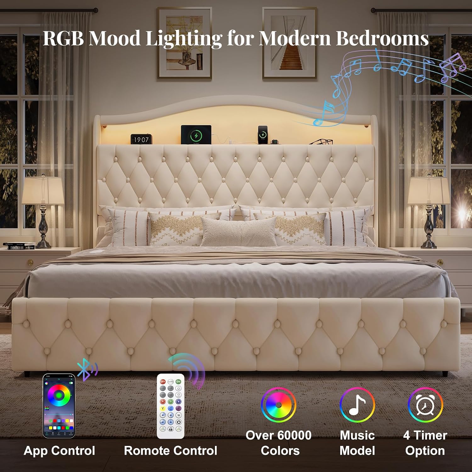 إطار سرير بحجم كينج مع 4 أدراج - مراجعة King Size Bed Frame With Storage Drawers وسعره