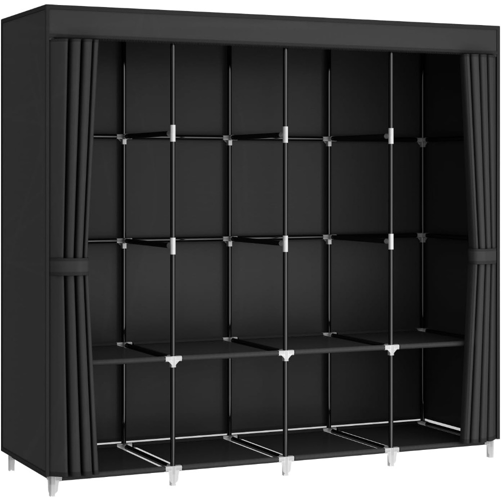 خزانة ملابس محمولة كبيرة بطول  - مراجعة Wardrobe Closet Portable Fabric Cover وسعره