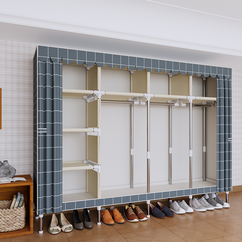 خزانة ملابس محمولة مطبوعة على  - مراجعة Wardrobe Closet Portable Fabric Cover وسعره