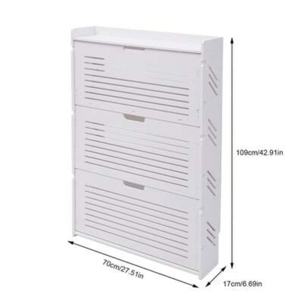 خزانة أحذية عصرية بثلاث طبقات  - مراجعة Shoe Rack Cabinet Narrow Entryway وسعره