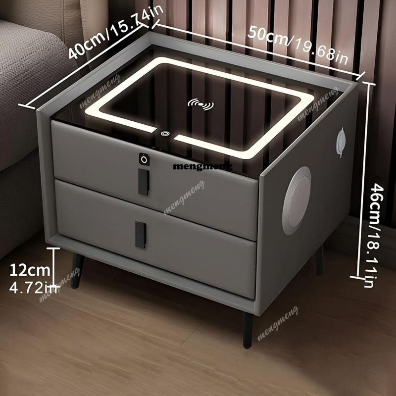منضدة ذكية من الخشب الصلب، شحن - مراجعة Solid Wood Nightstand 2 Drawers وسعره
