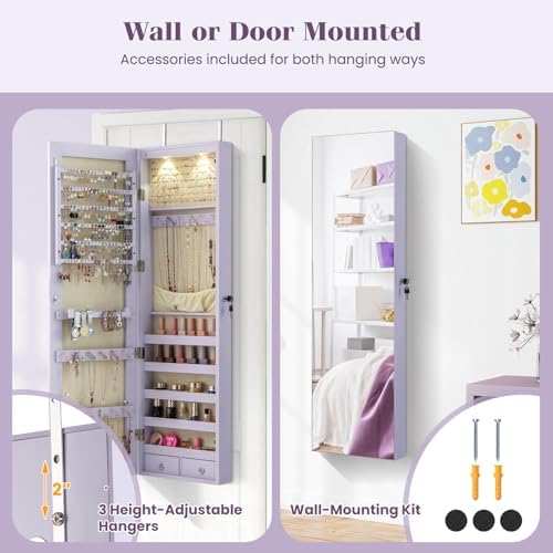 خزانة مجوهرات مثبتة على الحائط - مراجعة Full Length Mirror Jewelry Armoire وسعره