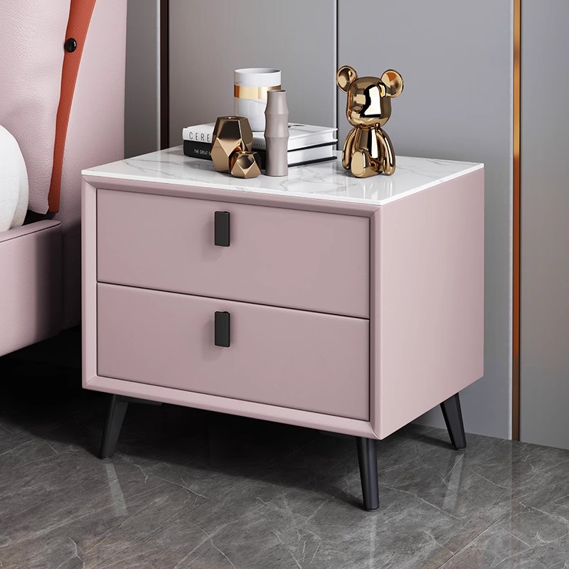 طاولة سرير جانبية من الخشب الص - مراجعة Solid Wood Nightstand 2 Drawers وسعره