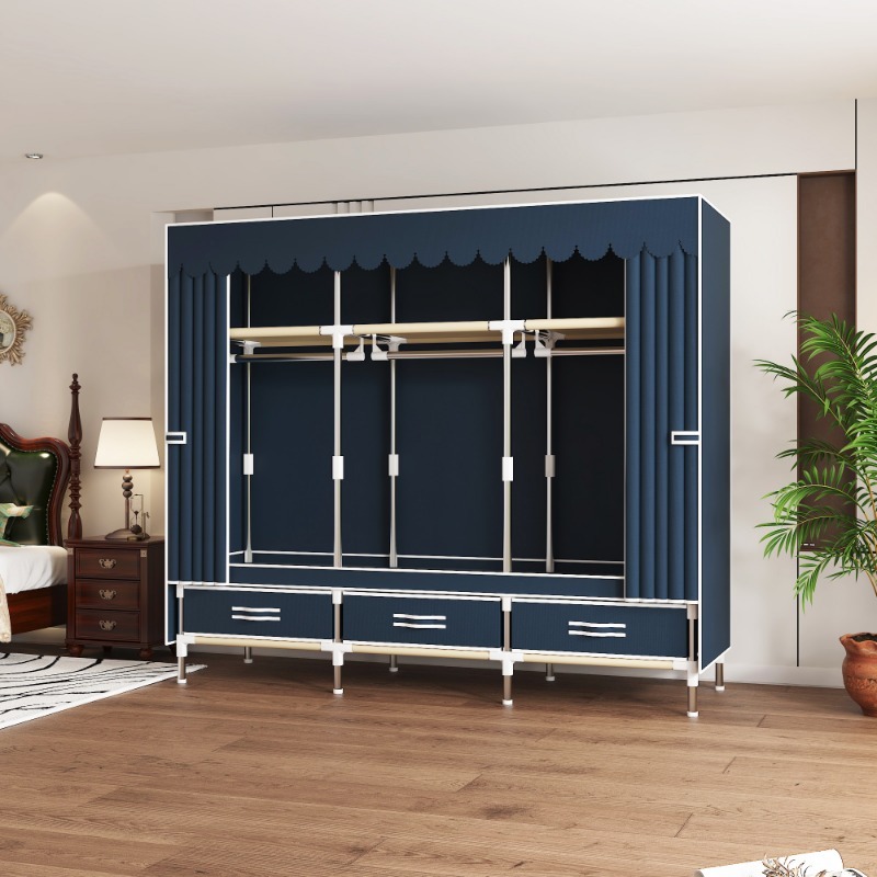 خزانة قماش مقاس 65 بوصة مع أدر - مراجعة Wardrobe Closet Portable Fabric Cover وسعره