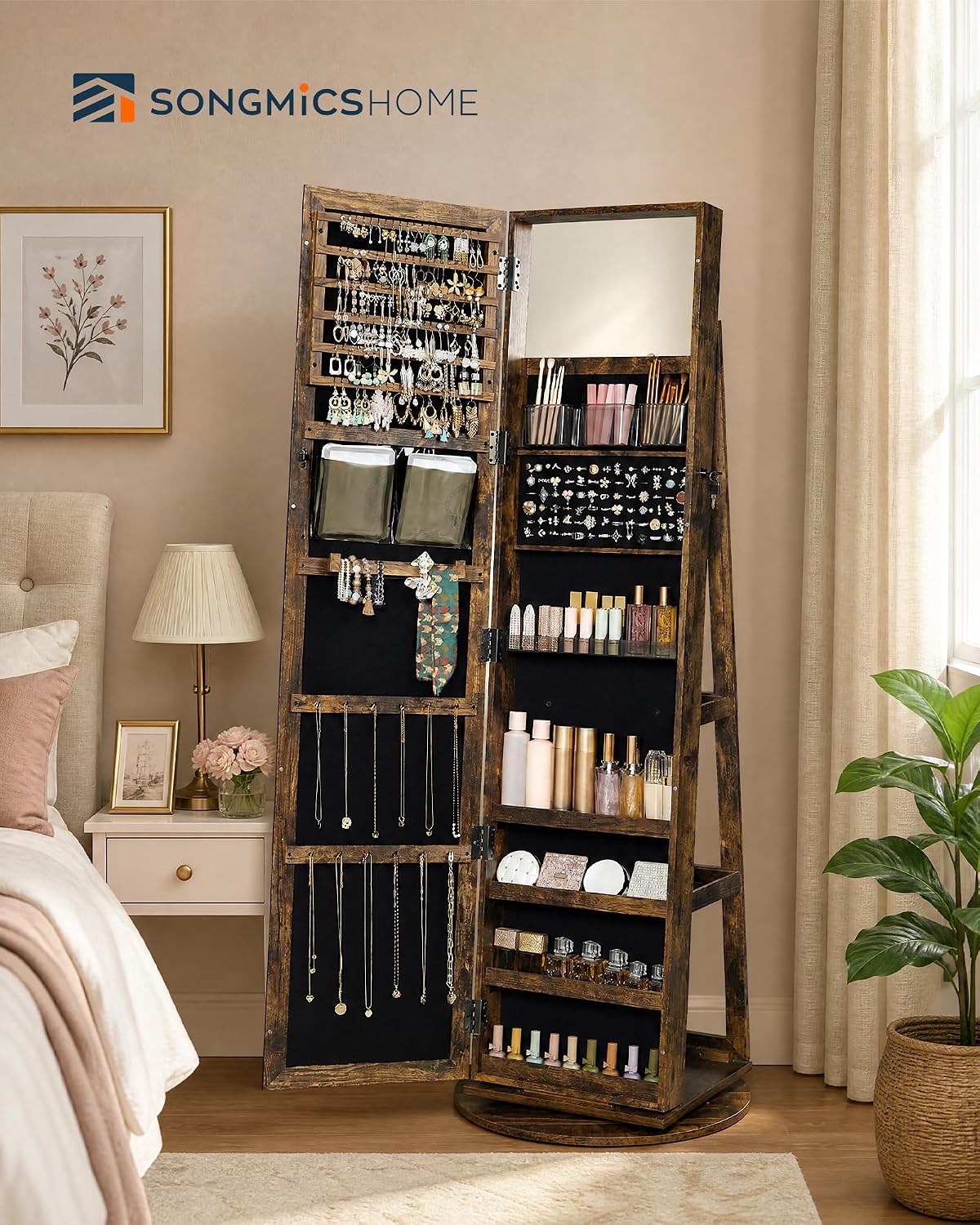 خزانة مجوهرات قائمة، مرآة بطول - مراجعة Full Length Mirror Jewelry Armoire وسعره
