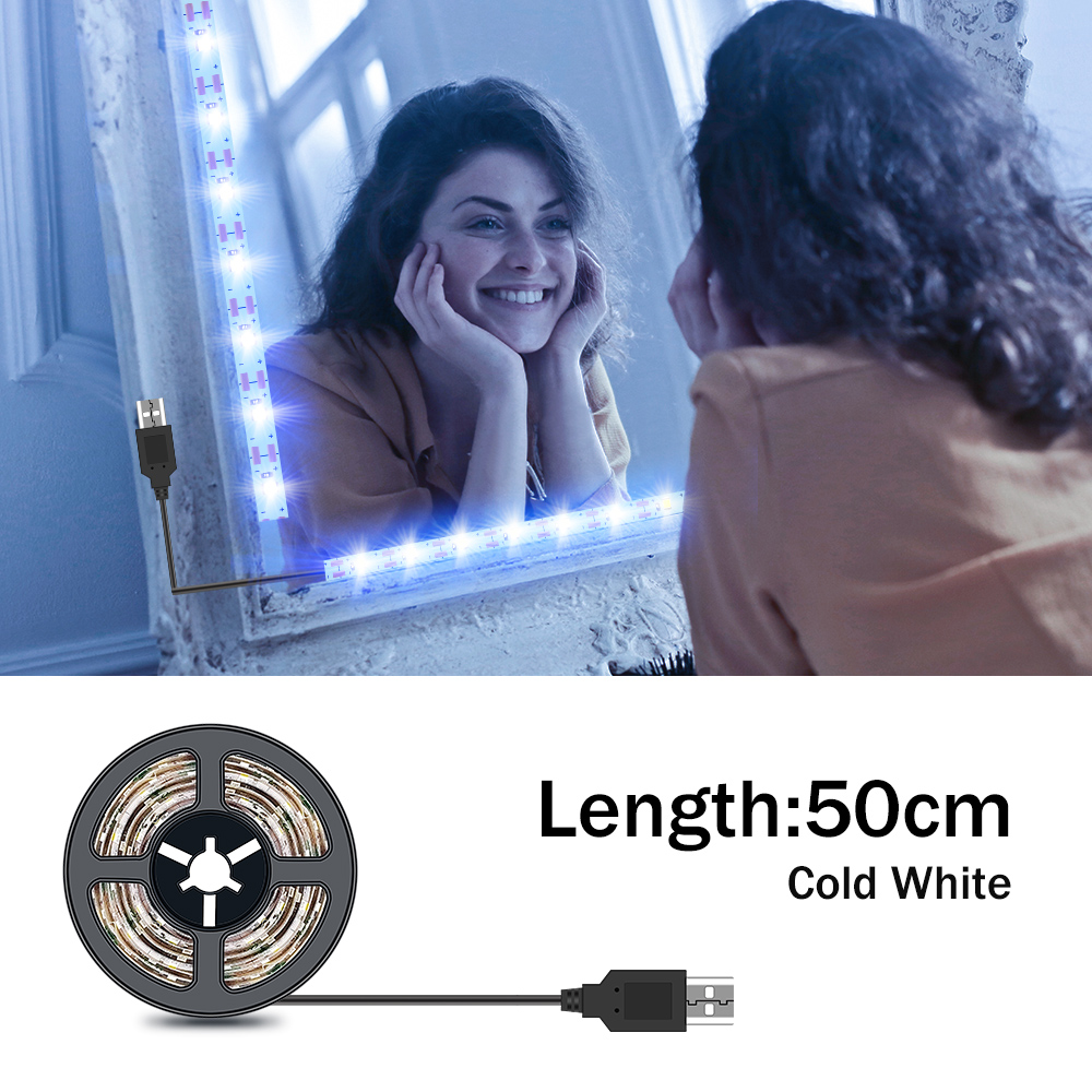 DC5V LED مرآة لوضع مساحيق التج - مراجعة Dressing Table Vanity With Lighted Mirror وسعره