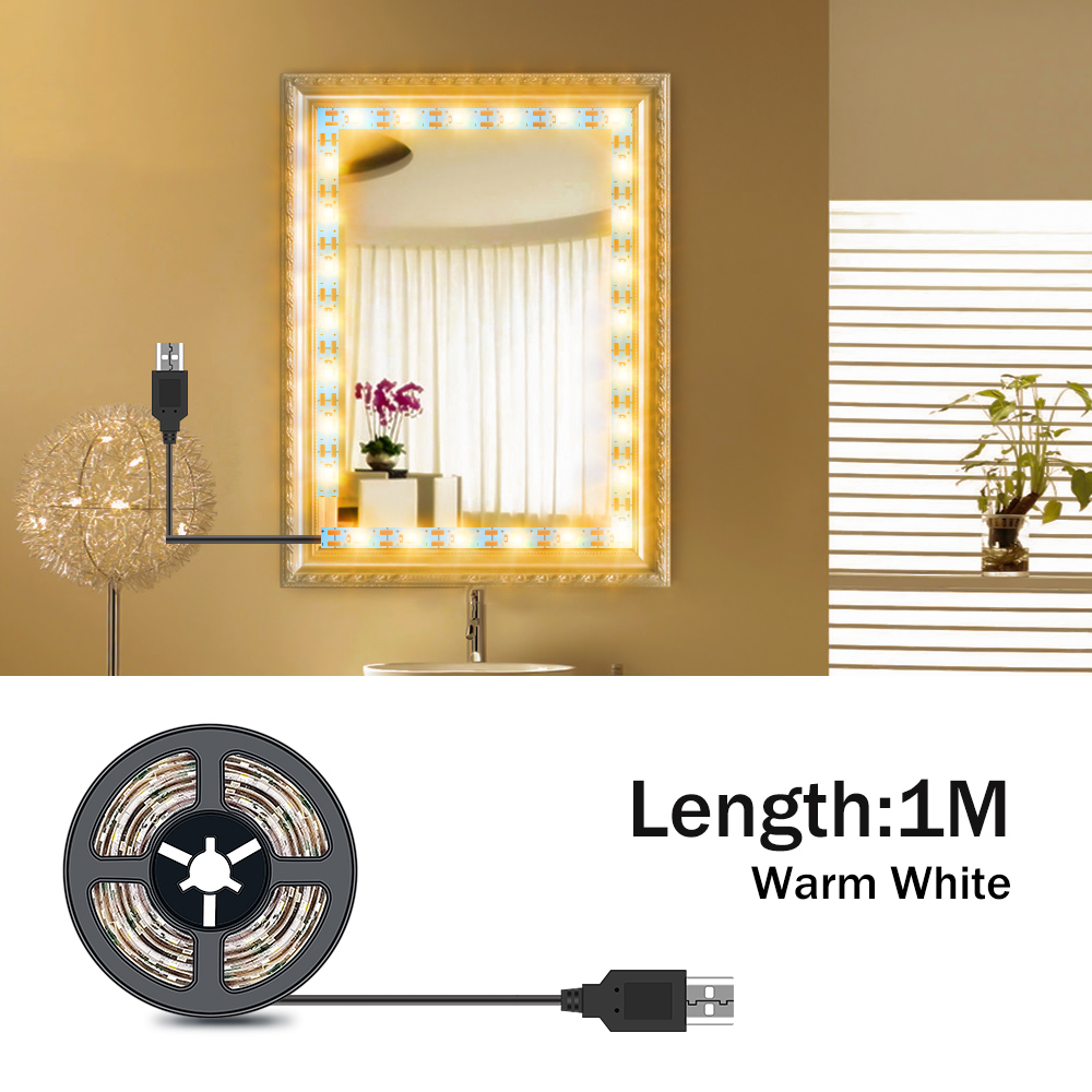 DC5V LED مرآة لوضع مساحيق التج - مراجعة Dressing Table Vanity With Lighted Mirror وسعره