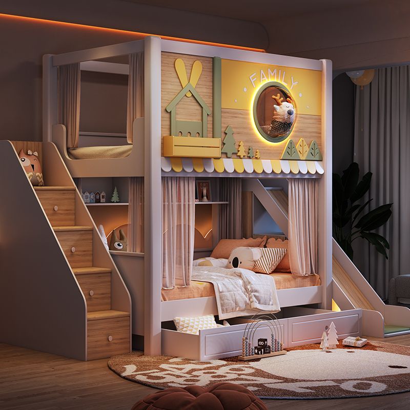 سرير أطفال بطابقين بتصميم غابة - مراجعة Bunk Bed With Stairs And Slide وسعره