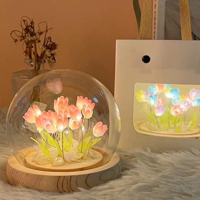LED DIY اليدوية البسيطة توليب  - مراجعة Floating Nightstand With Led Light وسعره