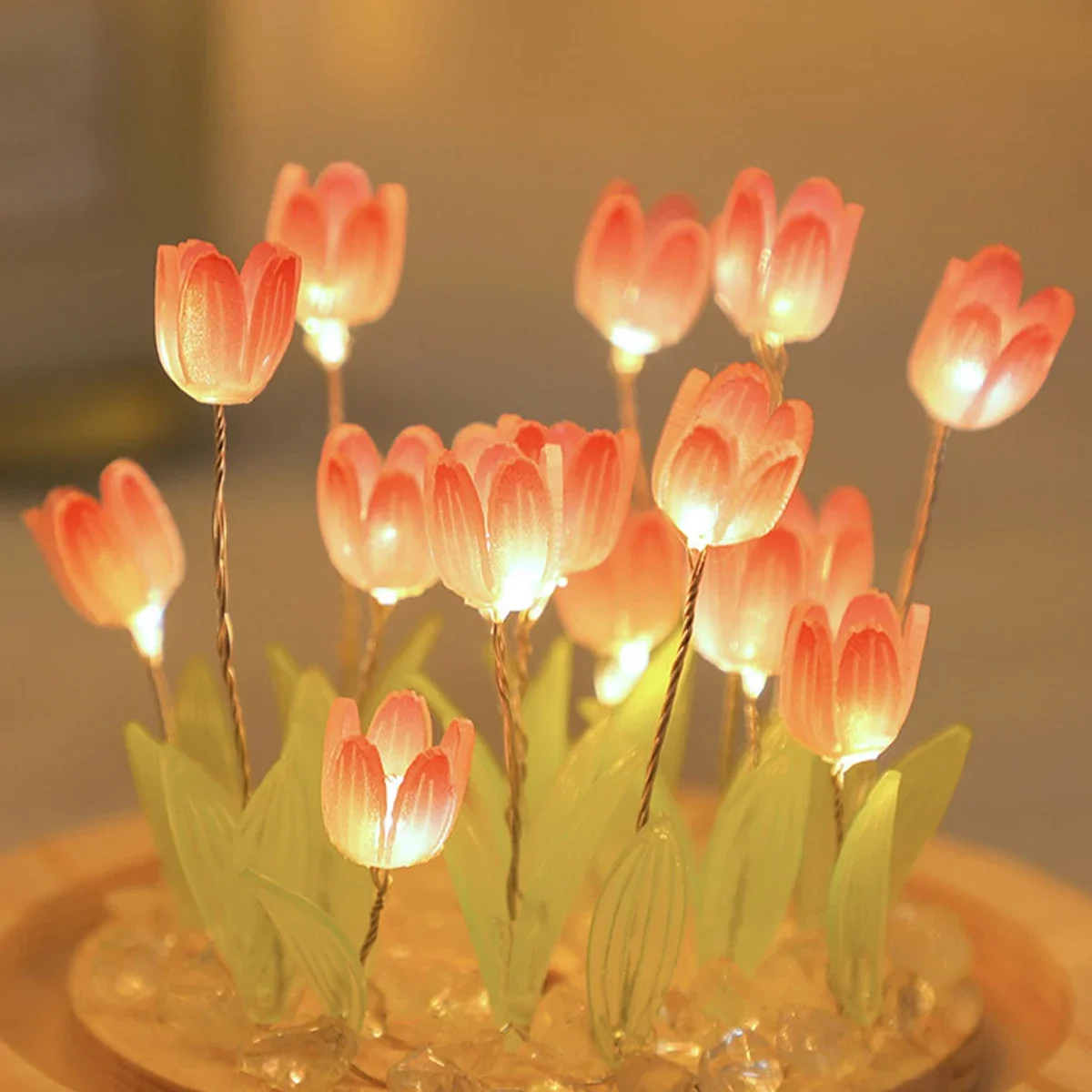 LED DIY اليدوية البسيطة توليب  - مراجعة Floating Nightstand With Led Light وسعره