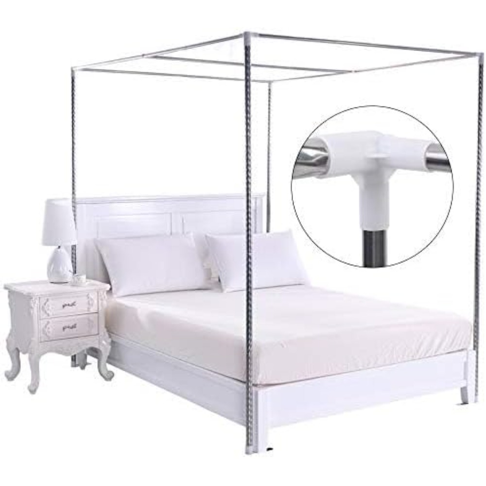إطار سرير معدني من الفولاذ الم - مراجعة Canopy Bed Frame Metal Queen وسعره
