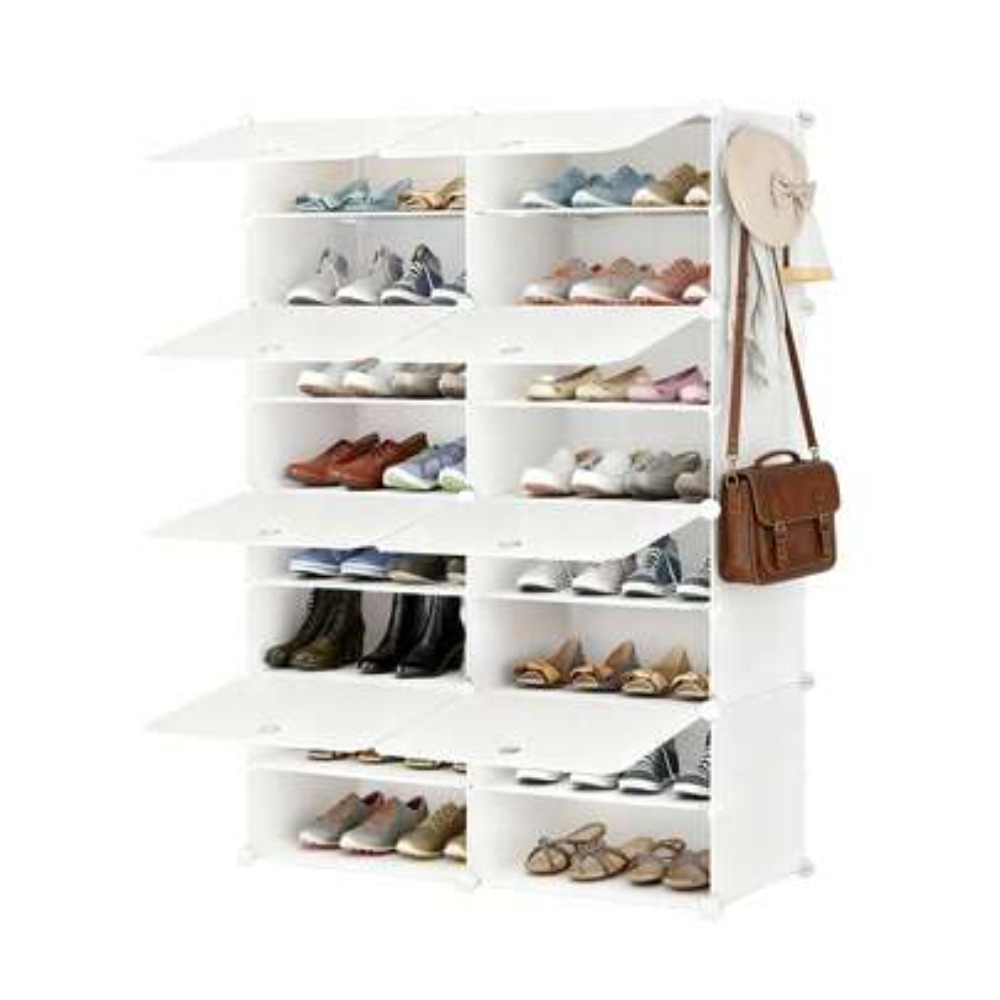خزانة تخزين أحذية بـ 8 طبقات م - مراجعة Shoe Rack Cabinet Narrow Entryway وسعره