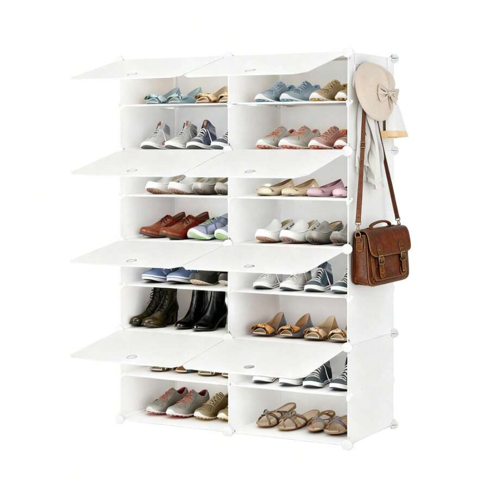 خزانة تخزين أحذية بـ 8 طبقات م - مراجعة Shoe Rack Cabinet Narrow Entryway وسعره