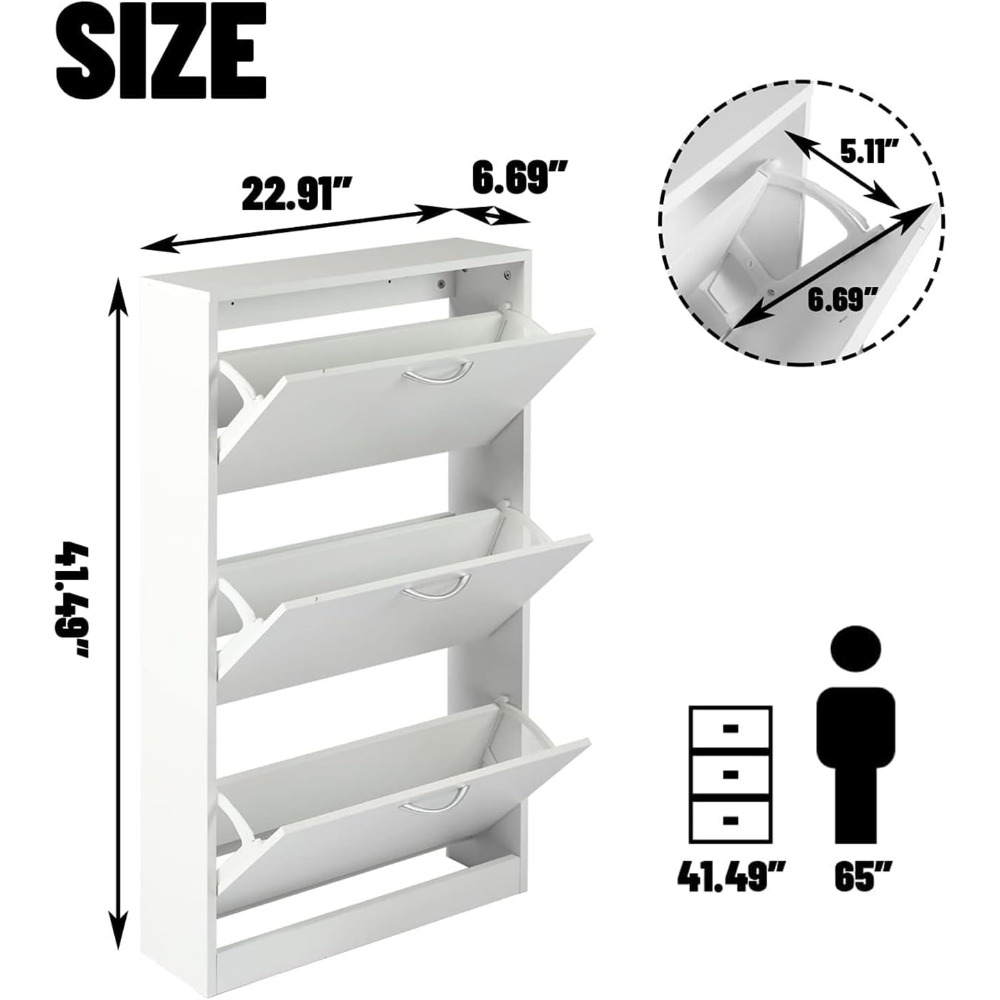 خزانة أحذية ضيقة لتخزين الأحذي - مراجعة Shoe Rack Cabinet Narrow Entryway وسعره