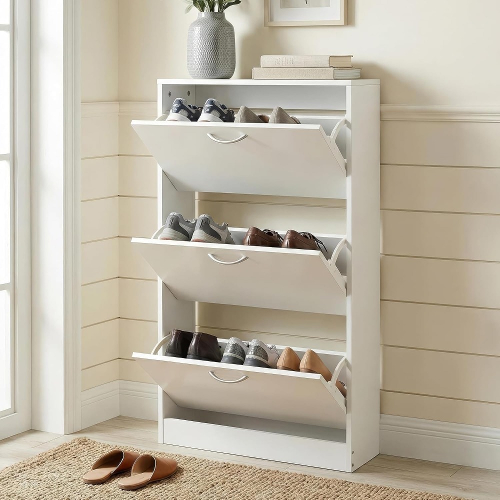 خزانة أحذية ضيقة لتخزين الأحذي - مراجعة Shoe Rack Cabinet Narrow Entryway وسعره