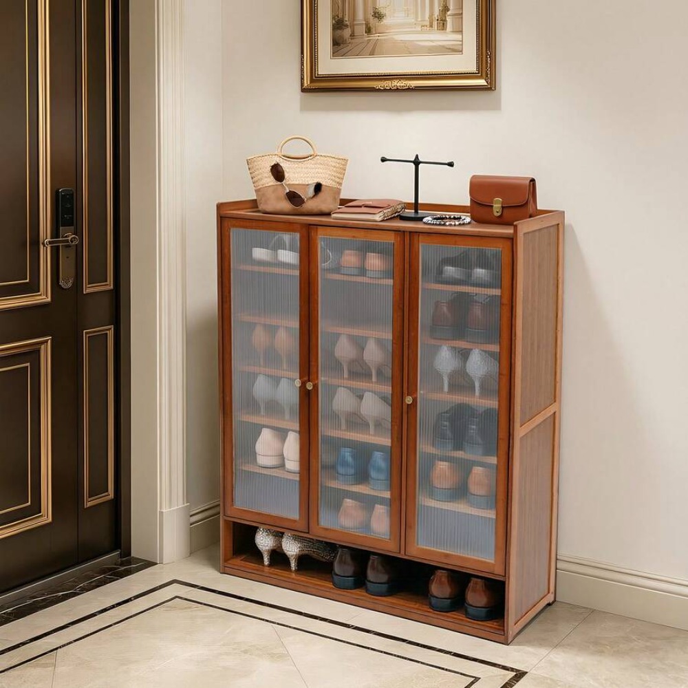 خزانة أحذية بـ 8 طبقات و3 أبوا - مراجعة Shoe Rack Cabinet Narrow Entryway وسعره